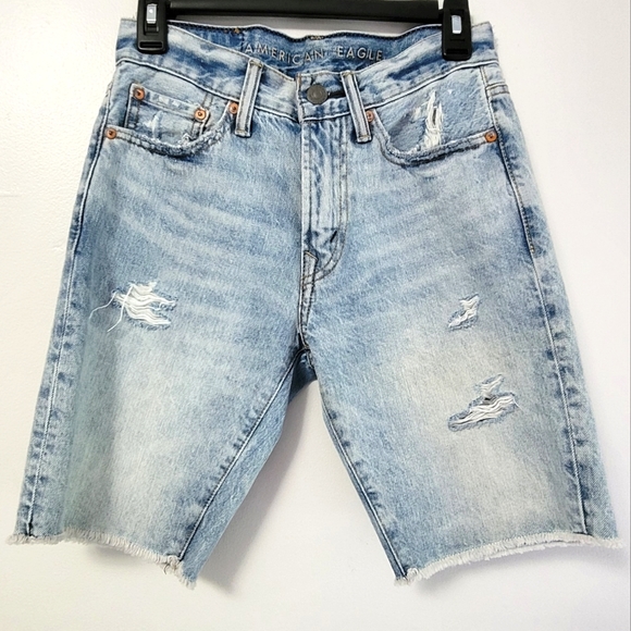 American Eagle Outfitters Pants - American Eagle Outfitters Rainbow Denim At The Knee Length Shorts NWOT Sz 26